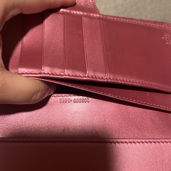 Gucci Guccisima Authentic metallic pink leather wallet - Picture 12 of 15